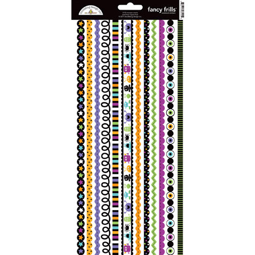 Doodlebug Design - Monster Mania Collection - Halloween - Sugar Coated Cardstock Stickers - Fancy Frills
