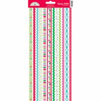 Doodlebug Design - Santa's Workshop Collection - Christmas - Sugar Coated Cardstock Stickers - Fancy Frills