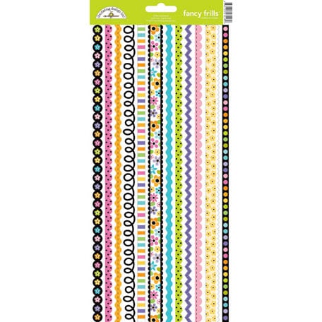 Doodlebug Design - Colorwheel Collection - Sugar Coated Cardstock Stickers - Fancy Frills