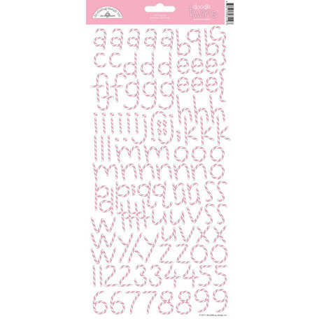 Doodlebug Design - Alphabet Cardstock Stickers - Doodle Twine - Cupcake