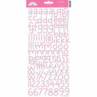 Doodlebug Design - Alphabet Cardstock Stickers - Doodle Twine - Bubblegum