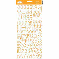 Doodlebug Design - Alphabet Cardstock Stickers - Doodle Twine - Tangerine