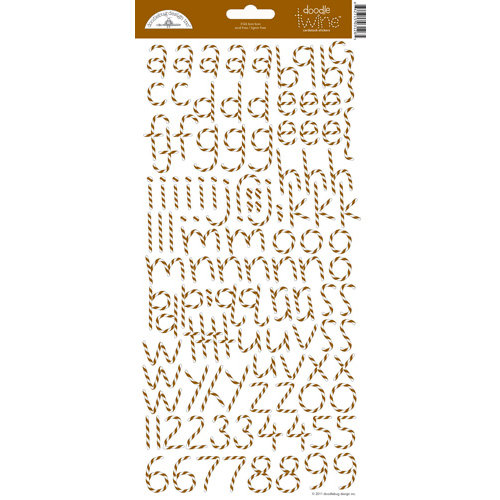 Doodlebug Design - Alphabet Cardstock Stickers - Doodle Twine - Bon Bon