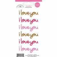 Doodlebug Design - Doodles - Cardstock Stickers - I Love You - Multicolor