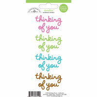 Doodlebug Design - Doodles - Cardstock Stickers - Thinking of You - Multicolor