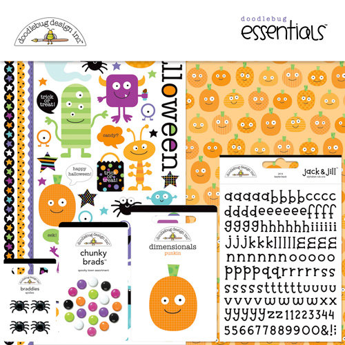 Doodlebug Design - Monster Mania Collection - Halloween - Essentials Kit