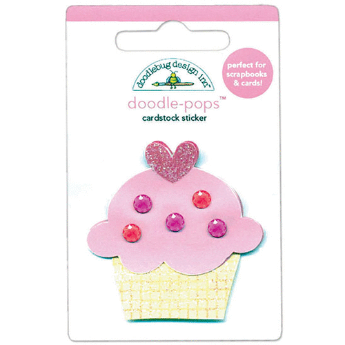 Doodlebug Design - Sweet Cakes Collection - Doodle-Pops - 3 Dimensional Cardstock Stickers - Baby Cake