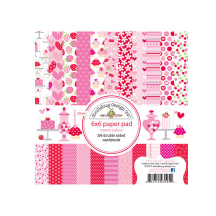 Doodlebug Design - Sweet Cakes Collection - 6 x 6 Paper Pad
