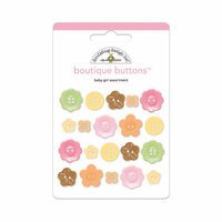 Doodlebug Design - Sugar and Spice Collection - Boutique Buttons - Assorted Buttons - Baby Girl