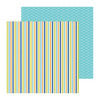 Doodlebug Design - Boys Only Collection - 12 x 12 Double Sided Paper - Skater Stripe