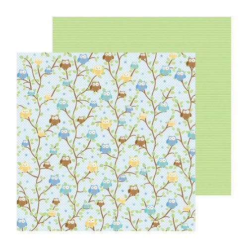 Doodlebug Design - Snips and Snails Collection - 12 x 12 Double Sided Paper - Nighty Night
