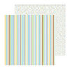 Doodlebug Design - Snips and Snails Collection - 12 x 12 Double Sided Paper - Nursery Stripe