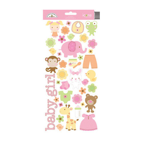 Doodlebug Design - Sugar and Spice Collection - Sugar Coated Cardstock Stickers - Icons