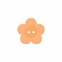 Doodlebug Design - Oodles - Buttons - Flower - 19 mm - Melon