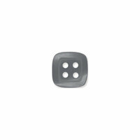 Doodlebug Design - Oodles - Buttons - Square - 13 mm - Gray