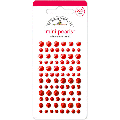 Doodlebug Design - Adhesive Pearls - Mini - Ladybug