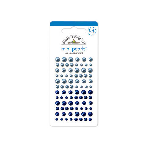 Doodlebug Design - Adhesive Pearls - Mini - Blue Jean