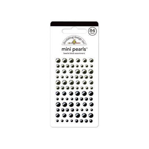 Doodlebug Design - Adhesive Pearls - Mini - Beetle Black