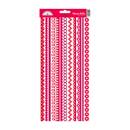 Doodlebug Design - Cardstock Stickers - Fancy Frills - Ladybug