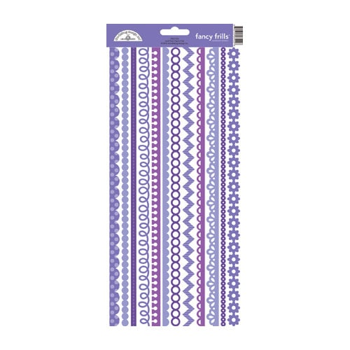 Doodlebug Design - Cardstock Stickers - Fancy Frills - Lilac