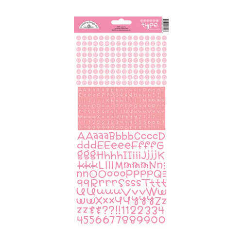 Doodlebug Design - Alphabet Cardstock Stickers - Teensy Type - Cupcake