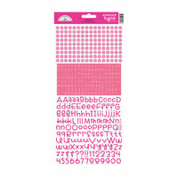 Doodlebug Design - Cardstock Stickers - Alphabet - Teensy Type - Bubblegum