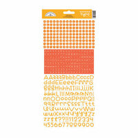 Doodlebug Design - Alphabet Cardstock Stickers - Teensy Type - Tangerine