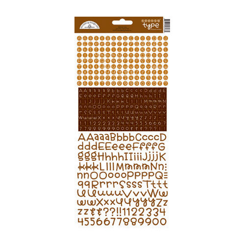 Doodlebug Design - Cardstock Stickers - Alphabet - Teensy Type - Bon Bon