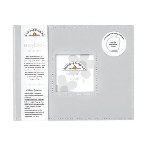 Doodlebug Design - 8 x 8 Storybook Album - Gray