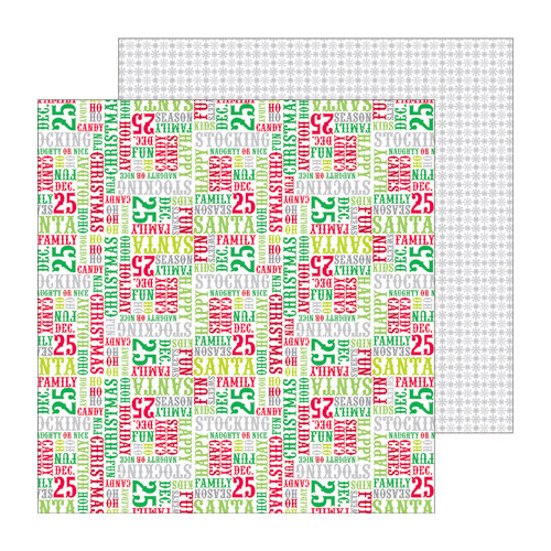Doodlebug Design - North Pole Collection - Christmas - 12 x 12 Double Sided Paper - Christmas Cheer