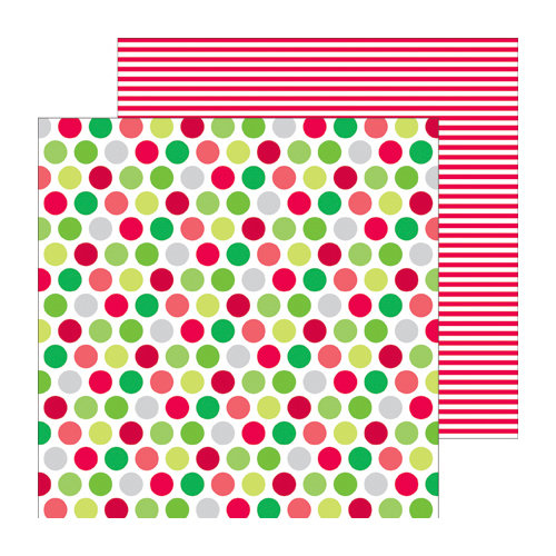Doodlebug Design - North Pole Collection - Christmas - 12 x 12 Double Sided Paper - Jolly Lollies