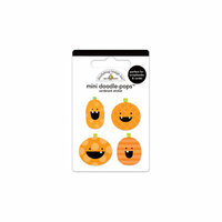 Doodlebug Design - Haunted Manor Collection - Halloween - Doodle-Pops - 3 Dimensional Cardstock Stickers - Mini - Punkin Pals