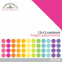 Doodlebug Design - 12 x 12 Texture Cardstock Assortment - Bright