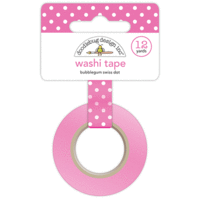 Doodlebug Design - Washi Tape - Bubblegum Swiss Dot