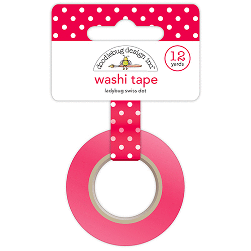 Doodlebug Design - Washi Tape - Ladybug Swiss Dot