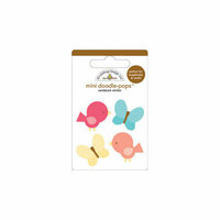 Doodlebug Design - Flower Box Collection - Doodle-Pops - 3 Dimensional Cardstock Stickers - Mini - Take Flight