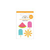 Doodlebug Design - Fruit Stand Collection - Doodle-Pops - 3 Dimensional Cardstock Stickers - Mini - Summer Fun