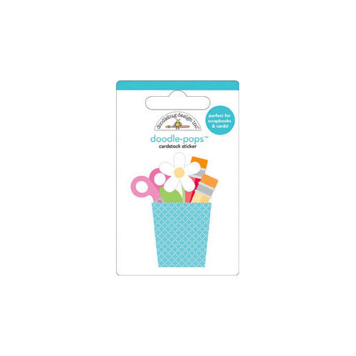 Doodlebug Design - Take Note Collection - Doodle-Pops - 3 Dimensional Cardstock Stickers - Mini - Crafty Cup