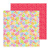 Doodlebug Design - Fruit Stand Collection - 12 x 12 Double Sided Paper - Pretty Petals