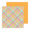 Doodlebug Design - Fruit Stand Collection - 12 x 12 Double Sided Paper - Fruit Punch Plaid