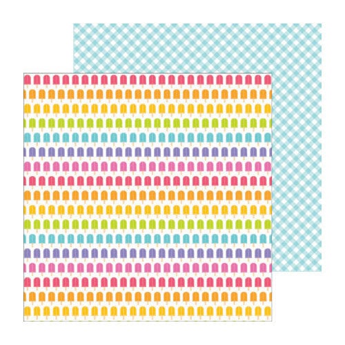 Doodlebug Design - Fruit Stand Collection - 12 x 12 Double Sided Paper - Fruit Pops