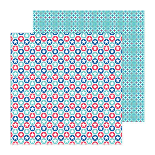 Doodlebug Design - Stars and Stripes Collection - 12 x 12 Double Sided Paper - Star Spangled