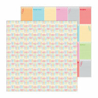 Doodlebug Design - Take Note Collection - 12 x 12 Double Sided Paper - Color Clips