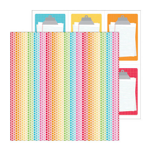Doodlebug Design - Take Note Collection - 12 x 12 Double Sided Paper - Ditto Dots