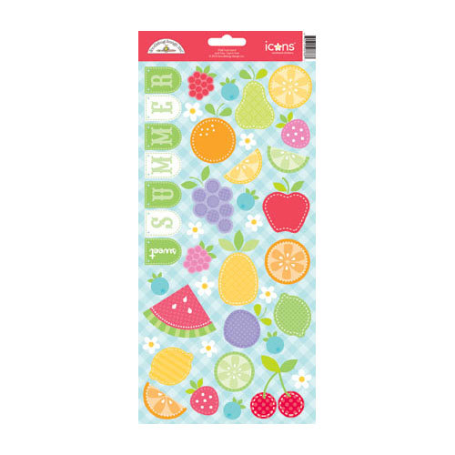 Doodlebug Design - Fruit Stand Collection - Cardstock Stickers - Icons