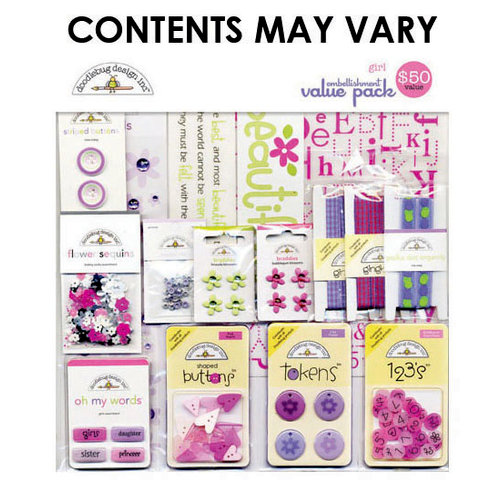 Doodlebug Design - Embellishment Value Pack - Girl