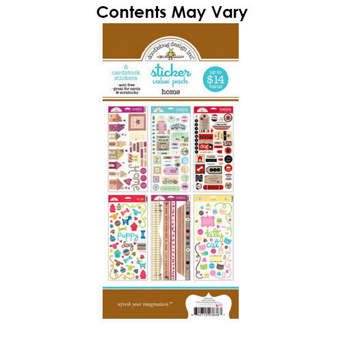 Doodlebug Design - Cardstock and Chipboard Stickers - Assortment Pack - Home