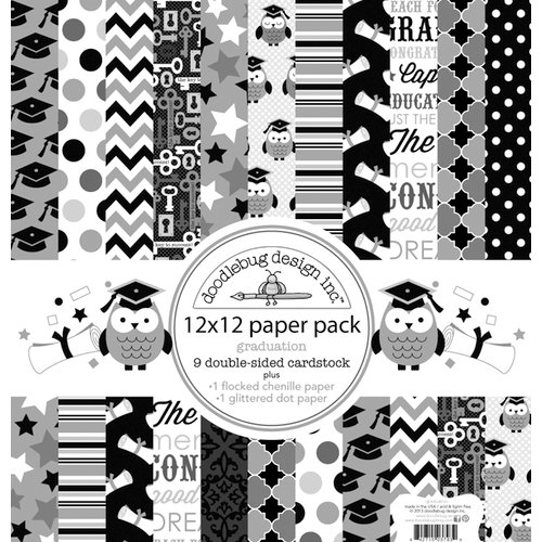 Doodlebug Design - Cap and Gown Collection - 12 x 12 Paper Pack