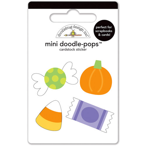 Doodlebug Design - Halloween Parade Collection - Doodle-Pops - 3 Dimensional Stickers - Mini - Teeny Treats