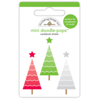 Doodlebug Design - Home for the Holidays - Christmas - Doodle-Pops - 3 Dimensional Cardstock Stickers - Mini - Tree-O